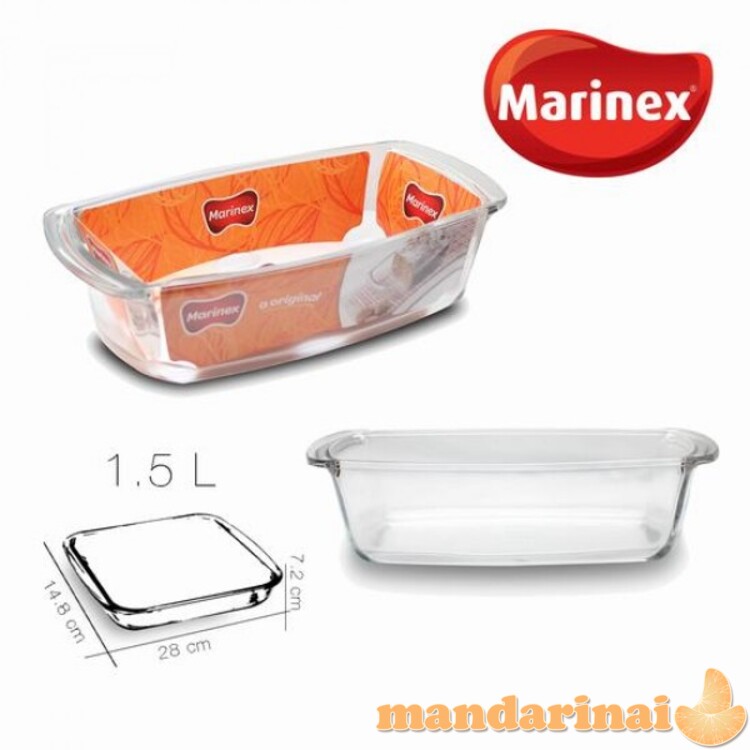 Indas kepimui stikl. 1.5L 27*14*7cm Marinex