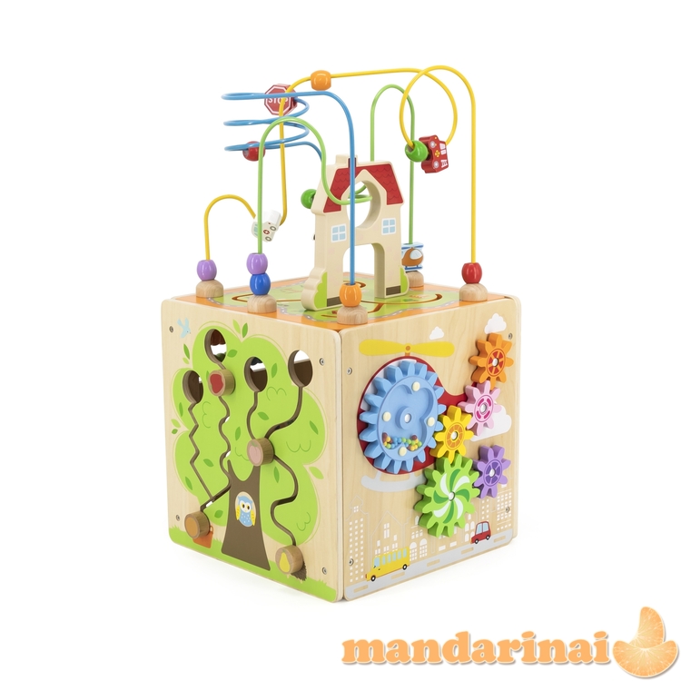 Viga 44591 5-in-1 edukacinis kubas su erdviniu labirintu