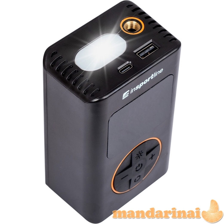 Įkraunamas elektrinis oro siurblys  inSPORTline Gaberila  su maitinimo banku ir LED &scaron;viesa