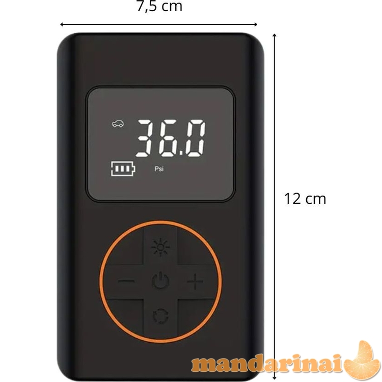 Įkraunamas elektrinis oro siurblys  inSPORTline Gaberila  su maitinimo banku ir LED &scaron;viesa