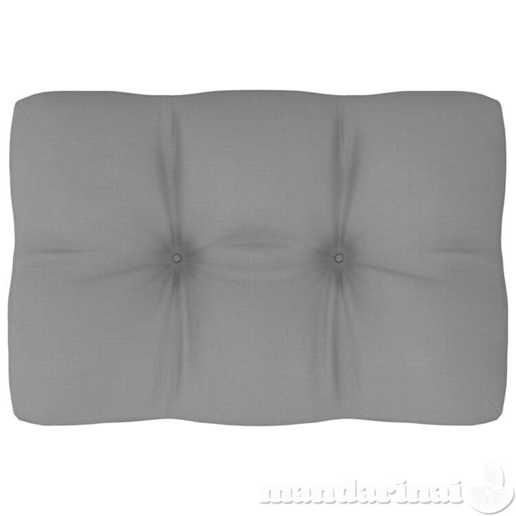 Pagalvė sofai iš palečių, pilkos spalvos, 60x40x10cm