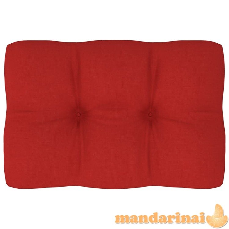 Pagalvėlė sofai iš palečių, raudonos spalvos, 60x40x10cm