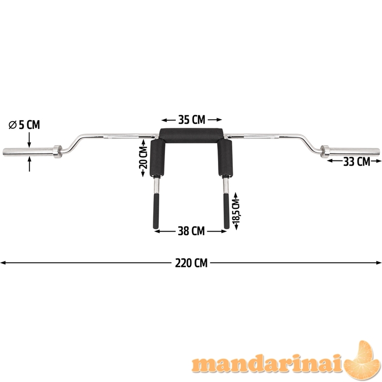 Olimpinis pritūpimų skersinis inSPORTline Barsap