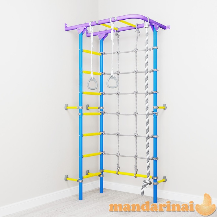 Sporto kompleksas (gimnastikos sienelė) SANRO S4 &scaron;viesiai violetinė-žydra, 219,6x70,2x119cm