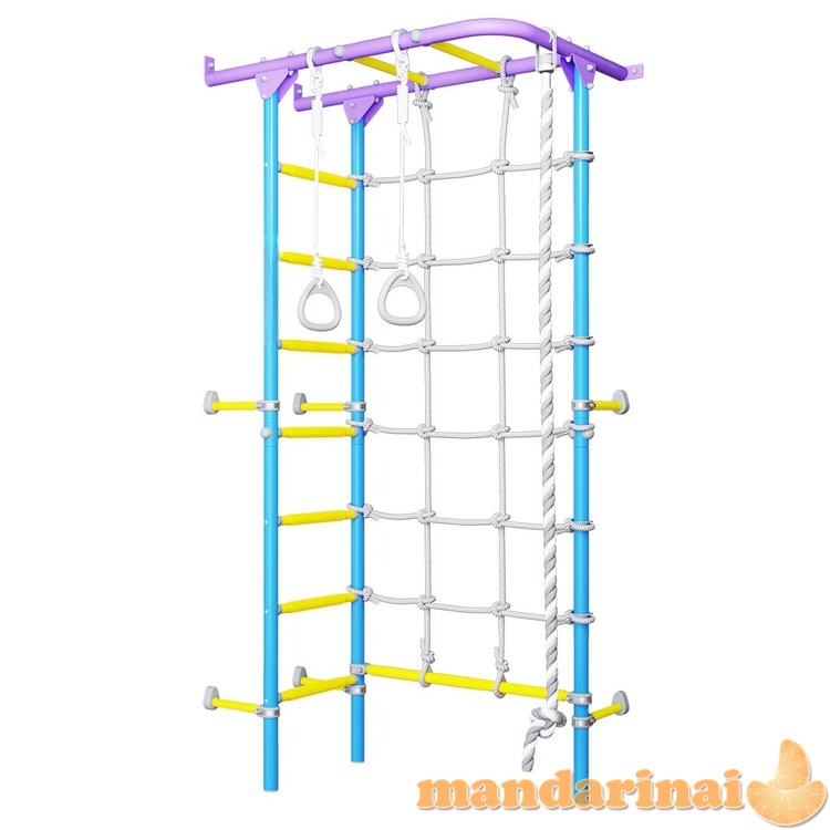 Sporto kompleksas (gimnastikos sienelė) SANRO S4 &scaron;viesiai violetinė-žydra, 219,6x70,2x119cm