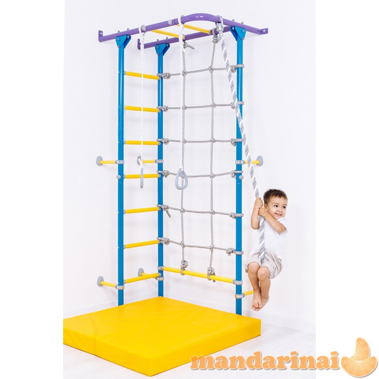Sporto kompleksas (gimnastikos sienelė) SANRO S4 &scaron;viesiai violetinė-žydra, 219,6x70,2x119cm