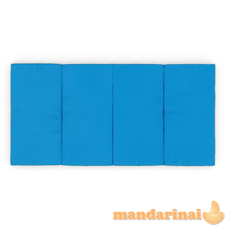 Sulankstomas gimnastikos čiužinys SANRO 200x100x10 cm mėlynai-geltonas (4 dalių) 2
