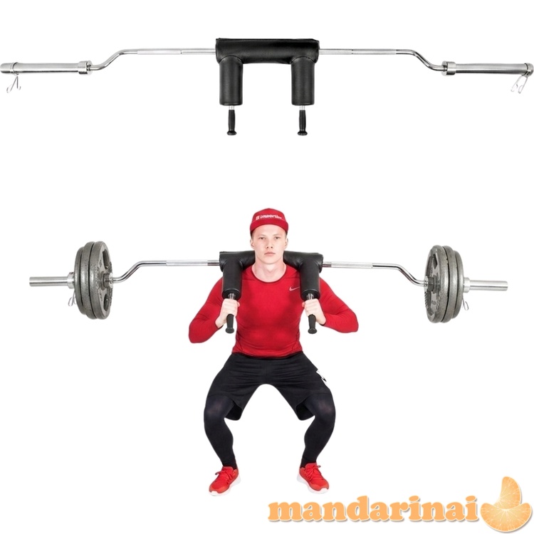 Olimpinė saugaus pritūpimo &scaron;tanga inSPORTline Squabar 239,3 cm / 50 mm, 25,5 kg, iki 317 kg, su užraktais