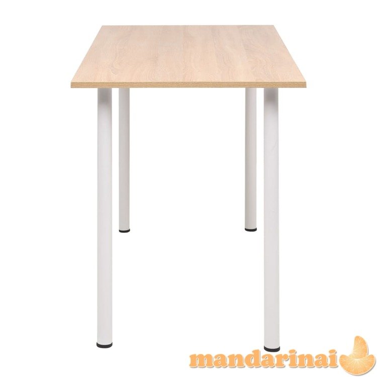 Valgomojo stalas, 120x60x73cm, ąžuolo ir balta spalva