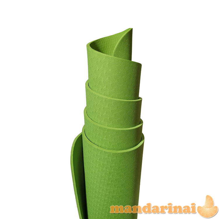 Gimnastikos/jogos kilimėlis TPE su raštu KP-188 Žalias