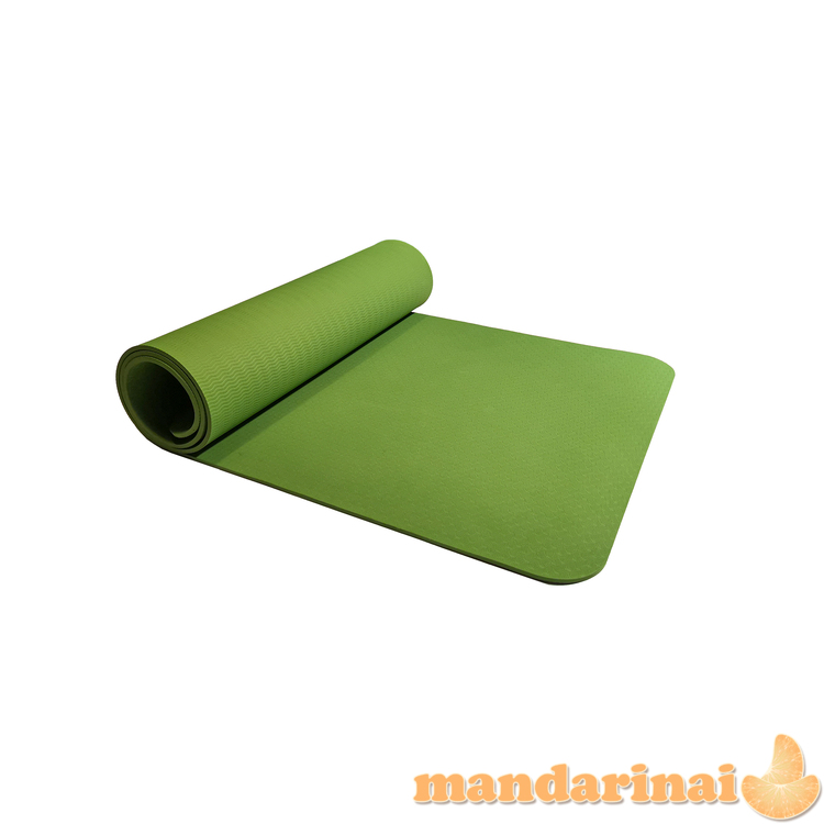 Gimnastikos/jogos kilimėlis TPE su raštu KP-188 Žalias
