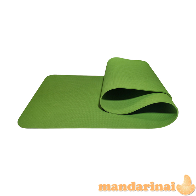 Gimnastikos/jogos kilimėlis TPE su raštu KP-188 Žalias