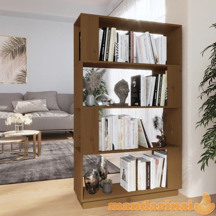 Spintelė knygoms/kambario pertvara, ruda, 80x25x132cm, mediena