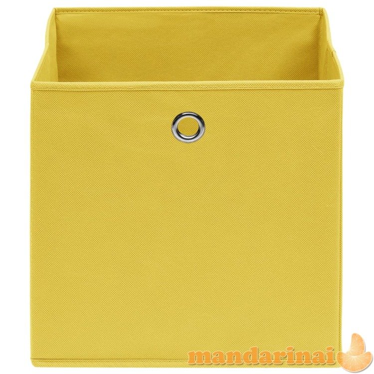 Daiktadėžės, 10vnt., geltonos spalvos, 32x32x32cm, audinys