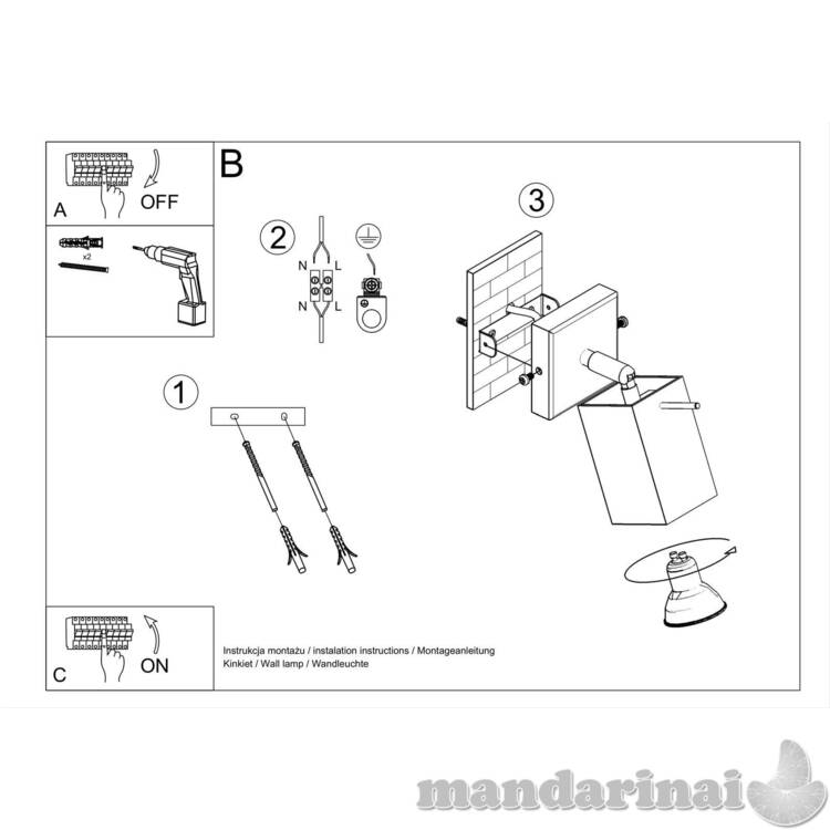 Sieninė lemputė MERIDA balta