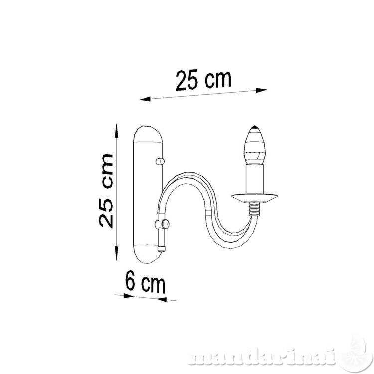 Sieninis šviestuvas minerwa juoda 3