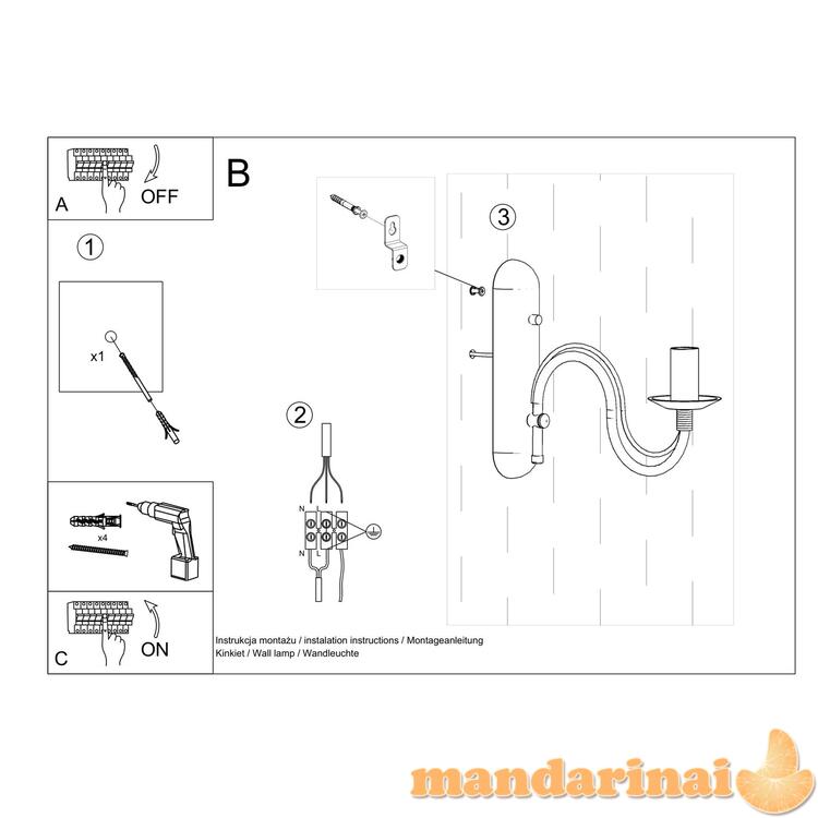 Sieninis šviestuvas minerwa juoda 4