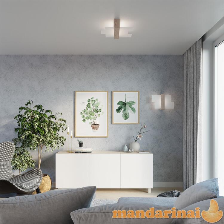 Sieninis šviestuvas Feniks 1 natūrali mediena 3