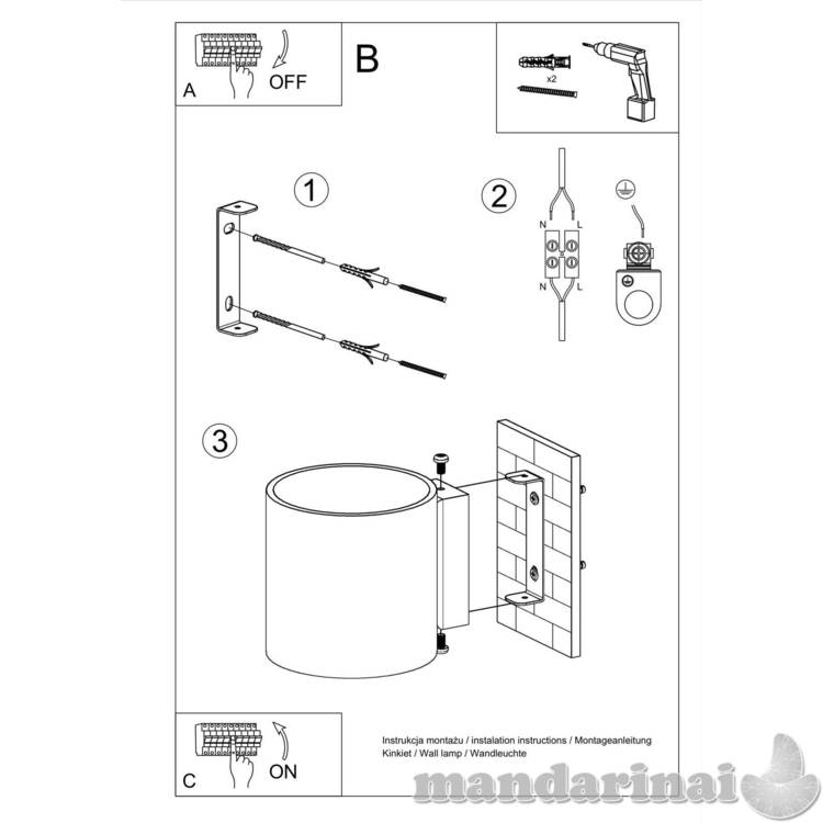Sieninis šviestuvas VICI