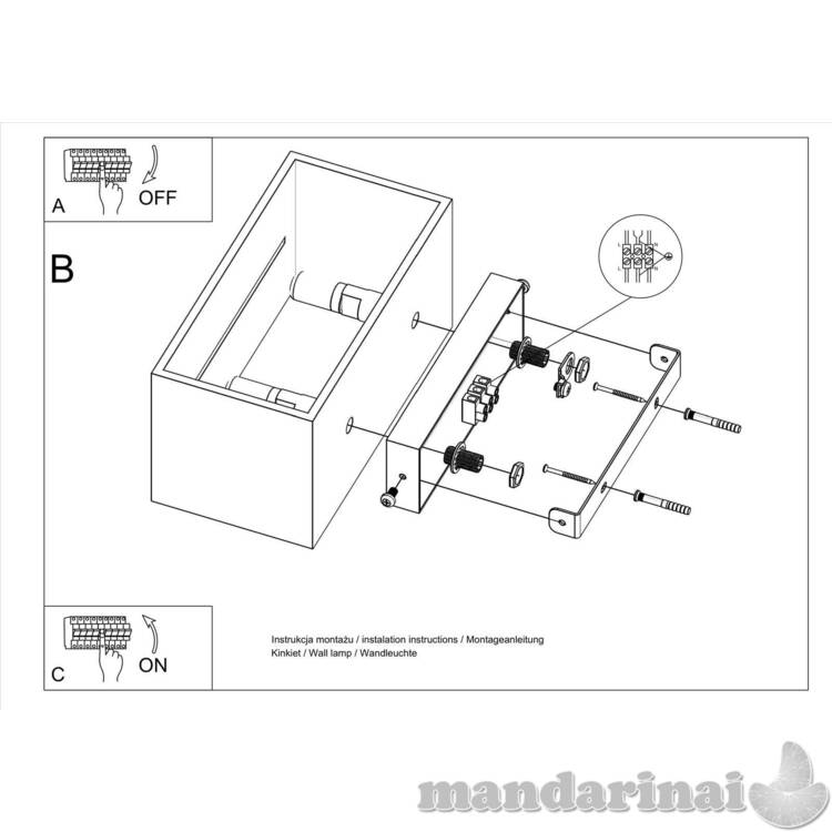 Sieninis šviestuvas lobo maxi juodas 5