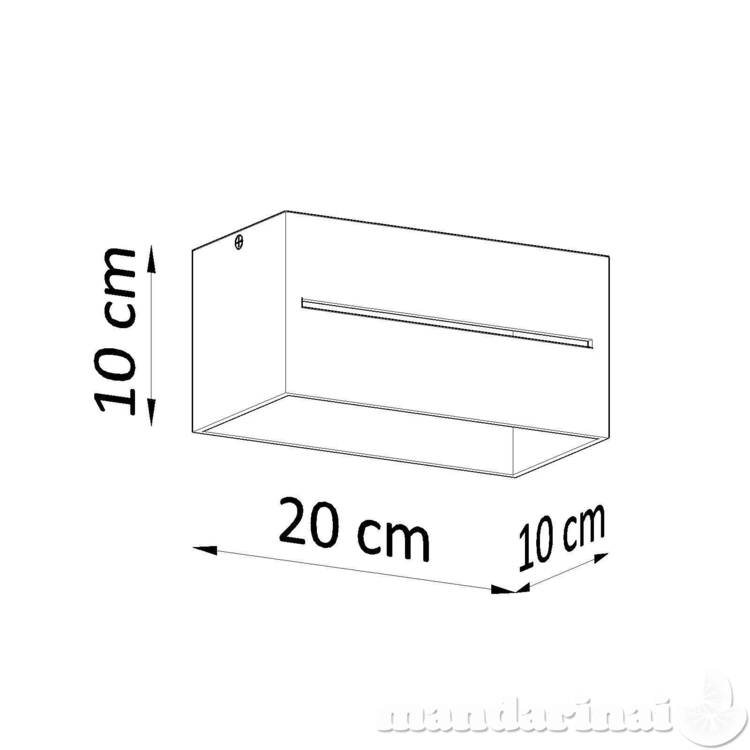 Lubinis šviestuvas lobo 2 juodas