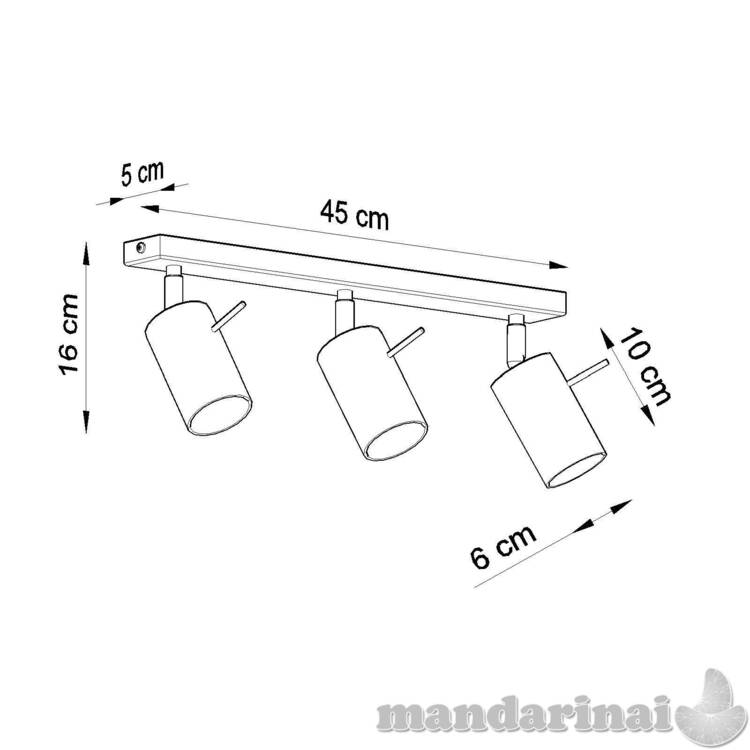 Lubinis šviestuvas žiedas 3 pilka 7