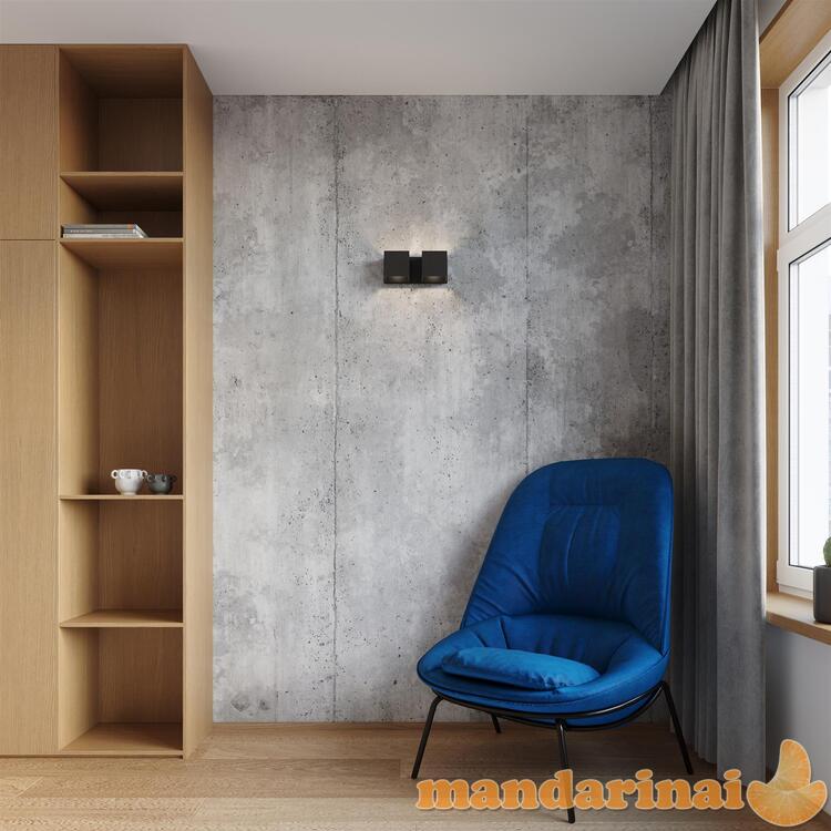 Sieninis šviestuvas Quad 2 juodas