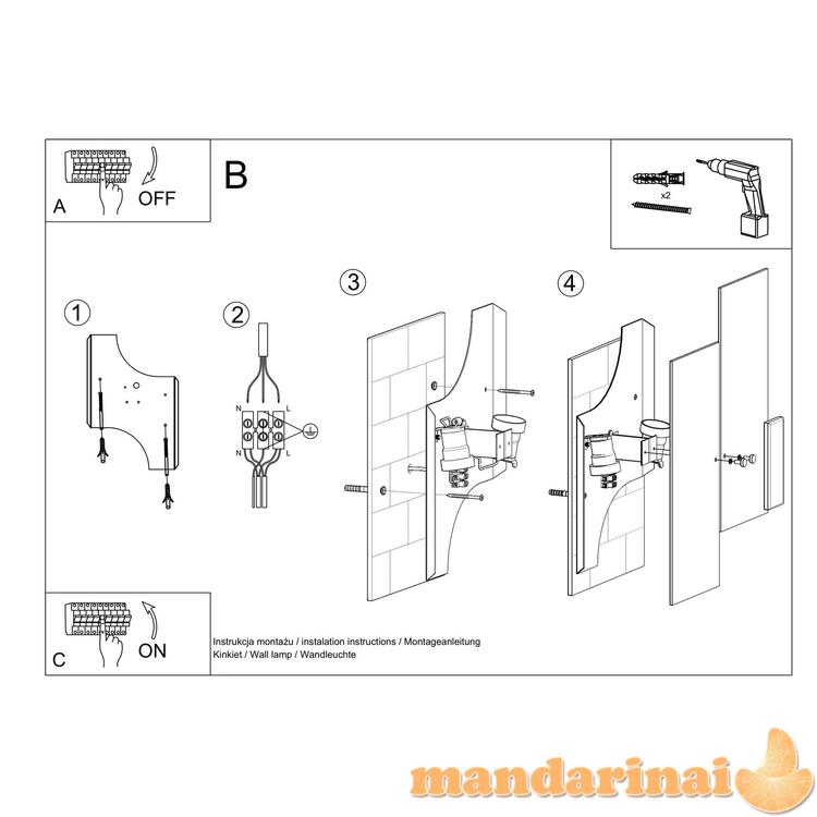 Sieninis šviestuvas Fabiano 4