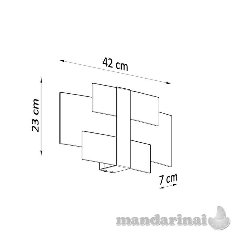 Sieninis šviestuvas Celia chromas 3