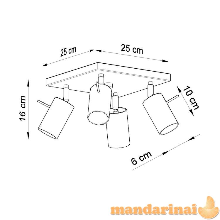 Lubinis šviestuvas žiedas 4 chromas 6