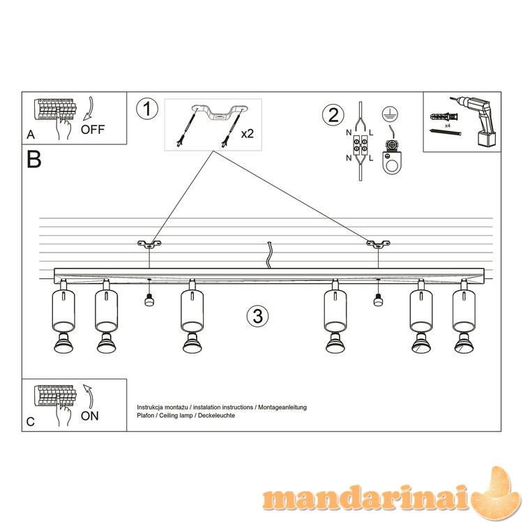 Šviestuvas žiedas 6L pilkos spalvos 7
