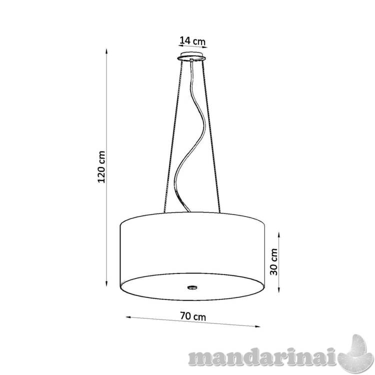 Lustra Otto 70 balta