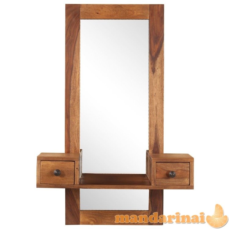 Kosmetinis veidrodis su 2 stalčiais, dalbergijos masyvas