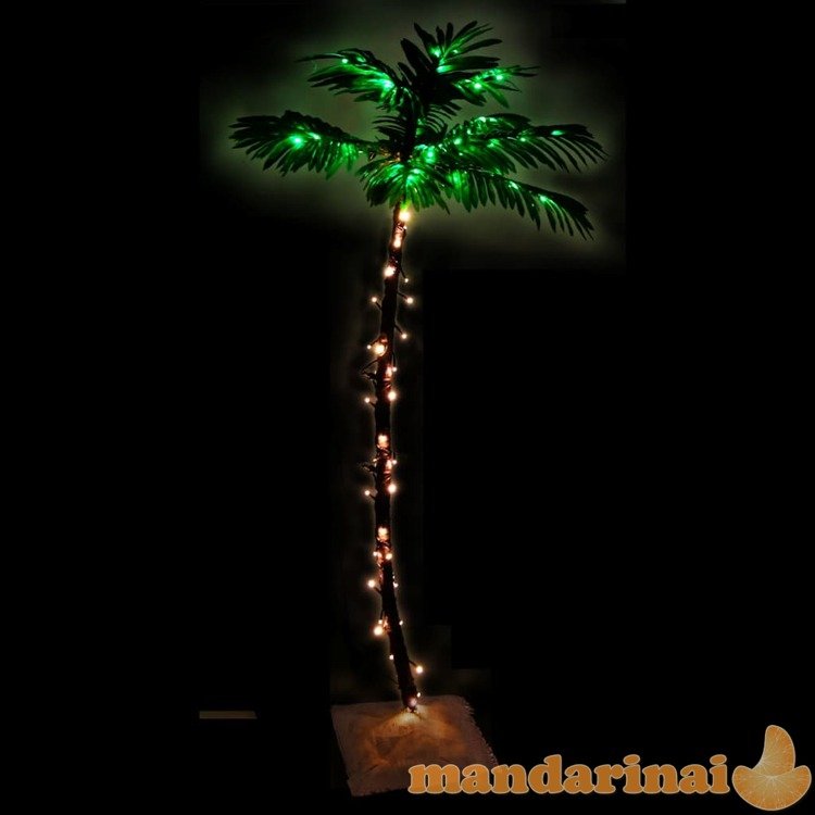 Palmė su 88 šiltomis baltomis led lemputėmis, 150cm