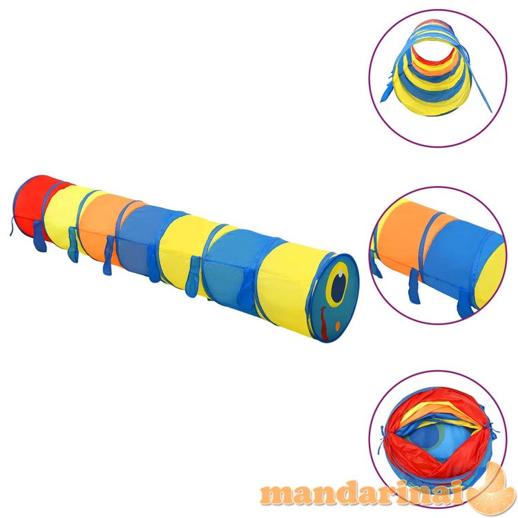 Vaikiškas žaidimų tunelis, įvairių spalvų, 245cm, poliesteris