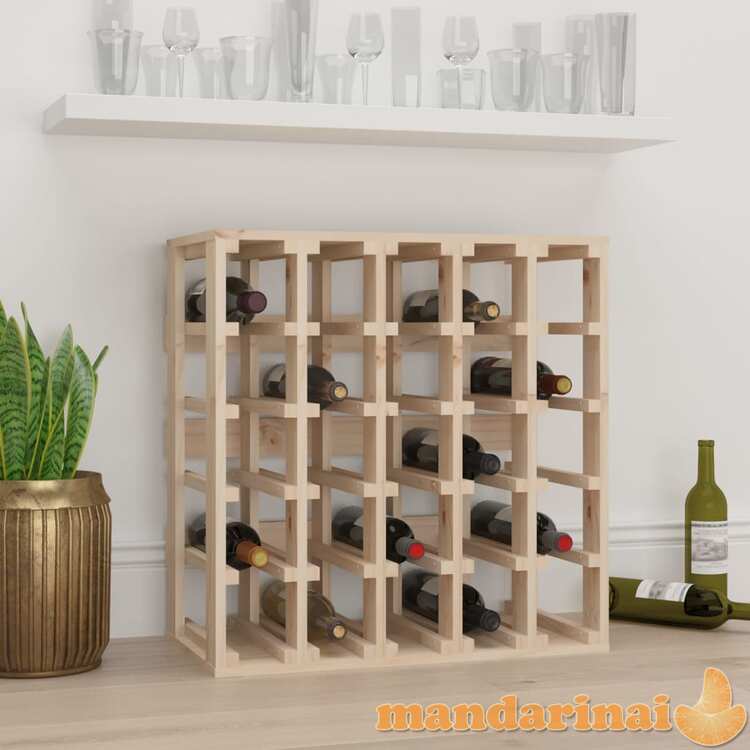 Vyno butelių stovas, 58,5x33x60,5cm, pušies medienos masyvas