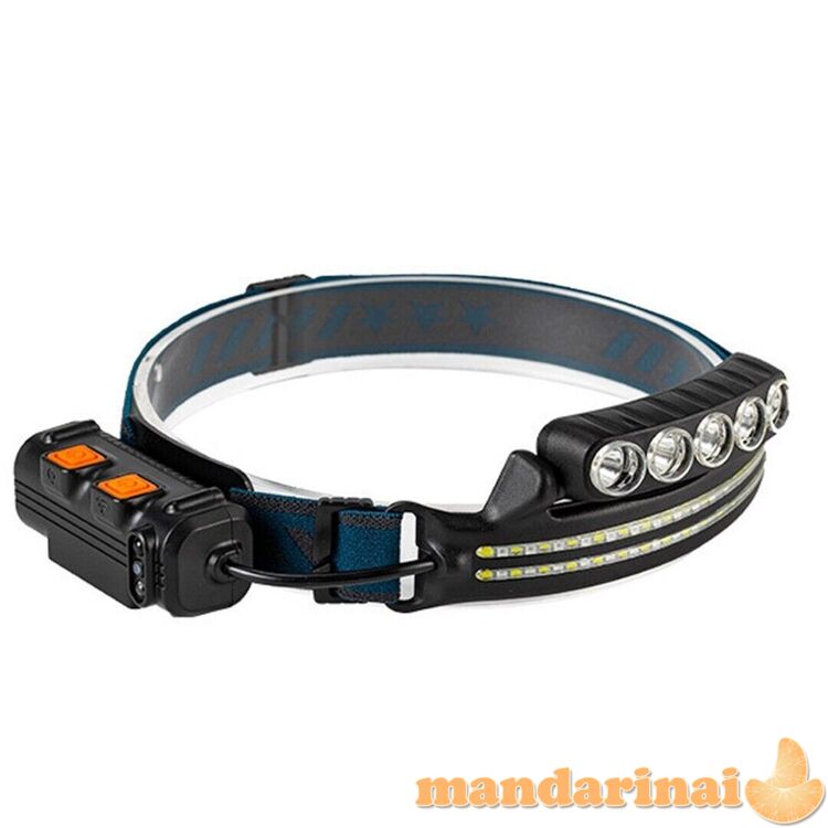 Įkraunamas galvos prožektorius