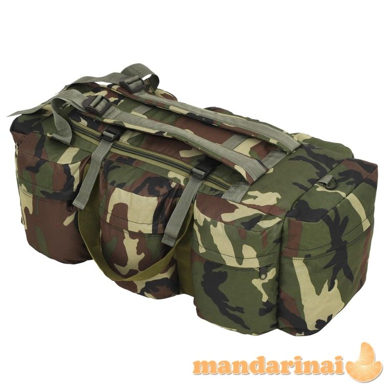 3-1 militaristinio stiliaus daiktų krepšys, kamufliažinis, 90l