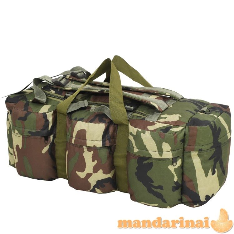 3-1 militaristinio stiliaus daiktų krepšys, kamufliažinis, 90l