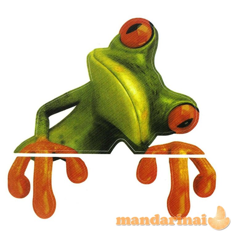 3D lipdukas automobiliui Žalia varlė