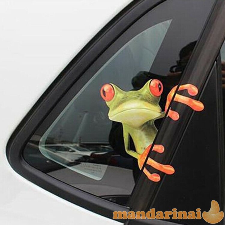 3D lipdukas automobiliui Žalia varlė