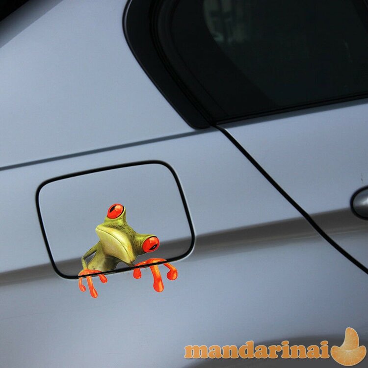 3D lipdukas automobiliui Žalia varlė