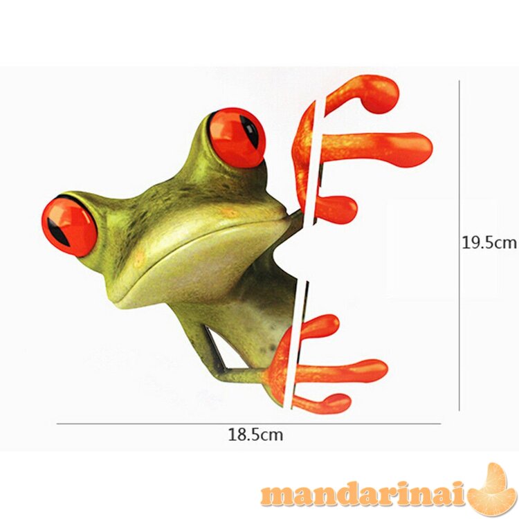 3D lipdukas automobiliui Žalia varlė