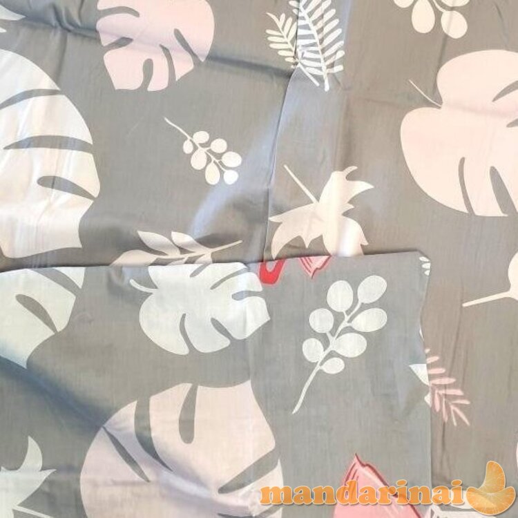 Trijų dalių dvipusis patalynės komplektas "Flamingo istorija", 200x220 cm