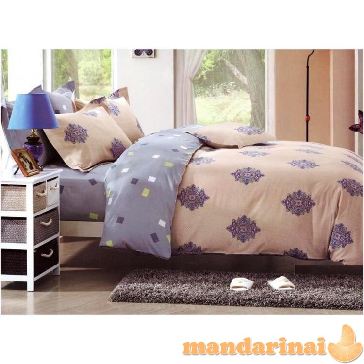 Keturių dalių dvipusis patalynės komplektas "Tikrasis Pasaulis", 200x220 cm