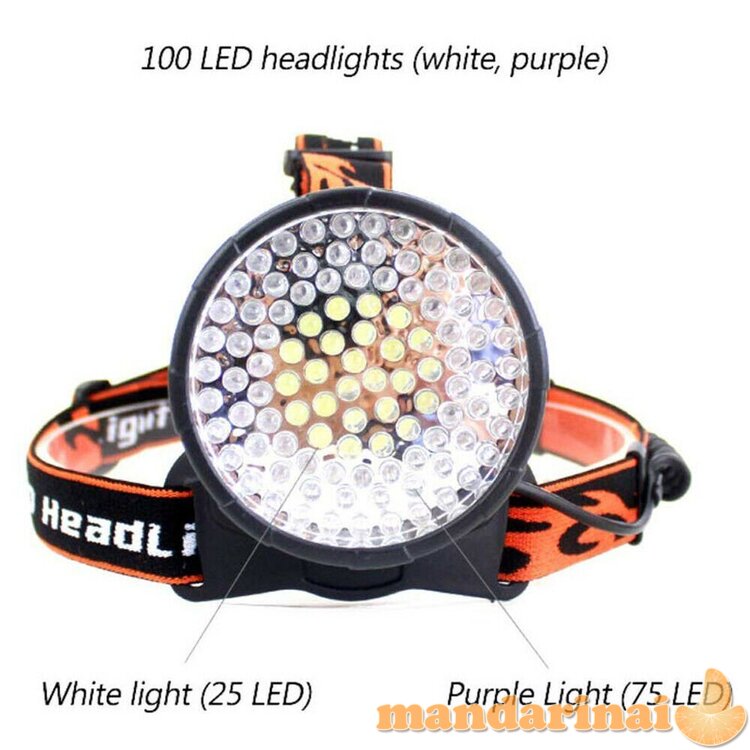 Pakraunamas kombinuoto veikimo UV prožektorius ant galvos