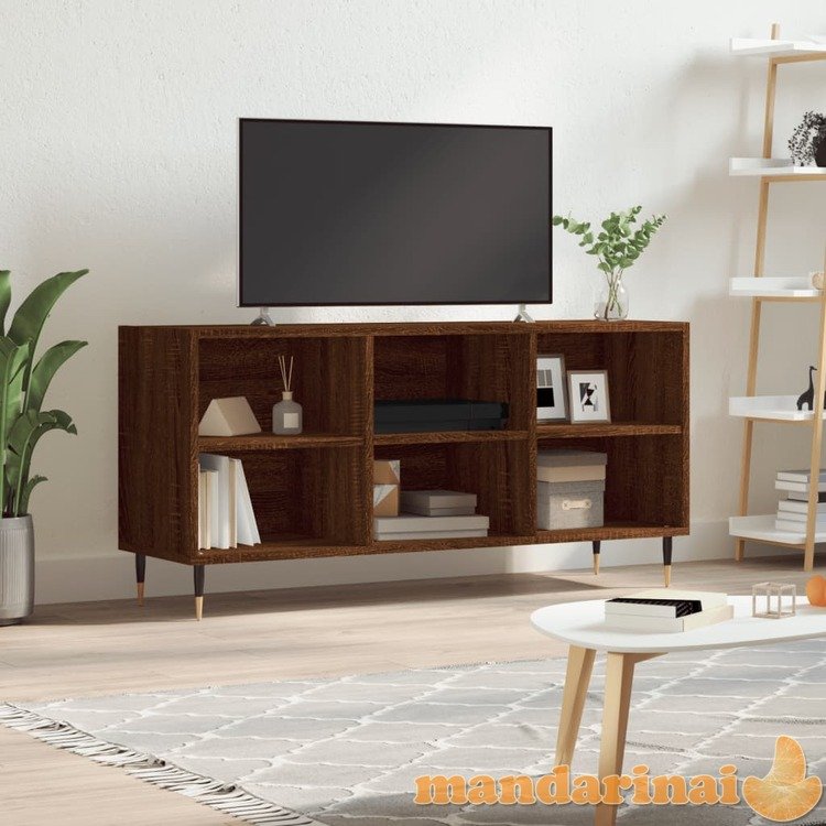 Televizoriaus spintelė, ruda ąžuolo, 103,5x30x50cm, mediena