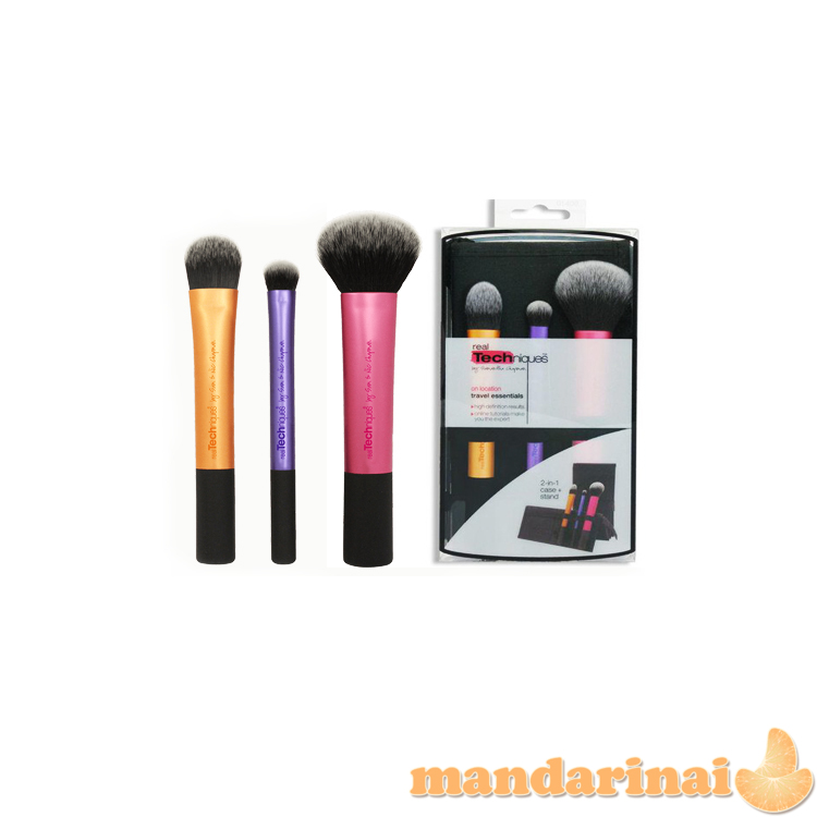 Real Techniques makiažo šepetėlių rinkinys „Travel essentials“