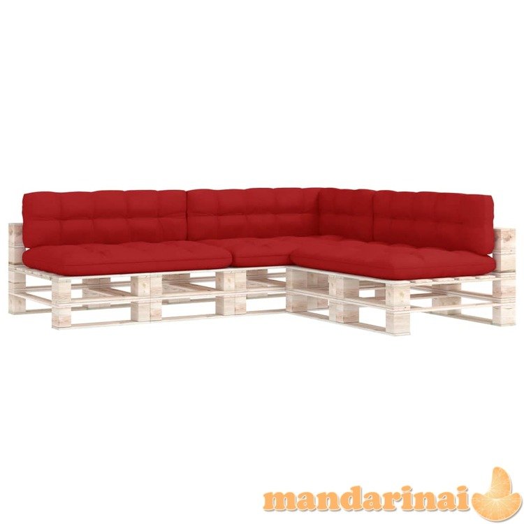 Pagalvėlės sofai iš palečių, 7vnt., raudonos spalvos