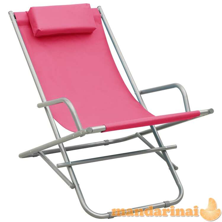 Supamos kėdės, 2vnt., rožinės spalvos, plienas